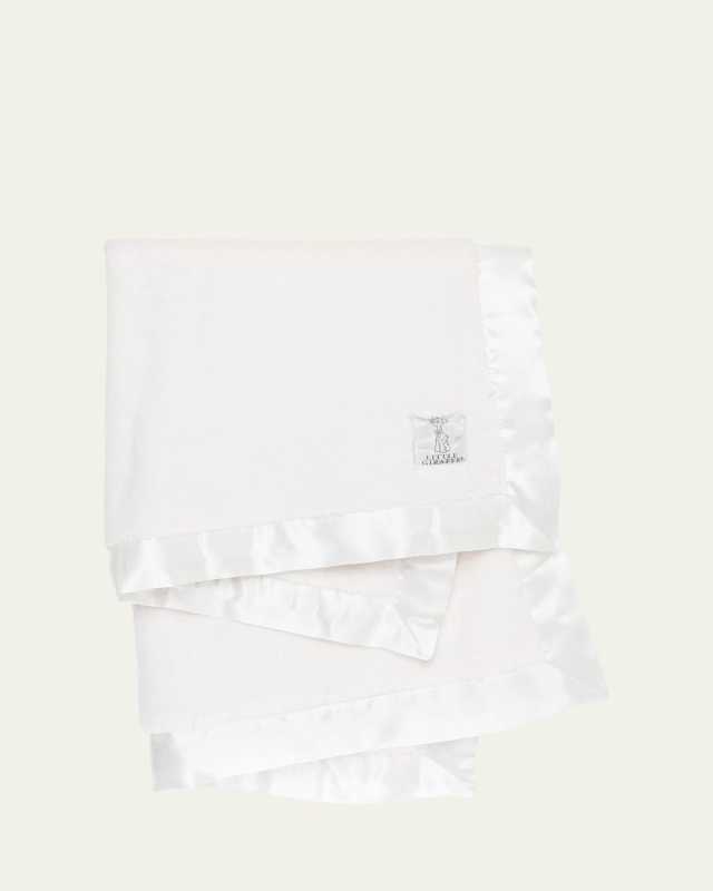 Luxe Solid Plush Baby Blanket w/ Solid Border